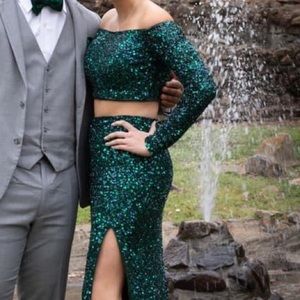 Two piece prom dress
